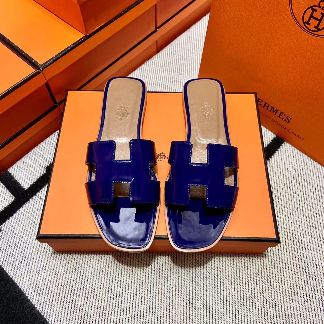 에르메스 올수공 오란 슬리퍼 샌들 페이던트 38